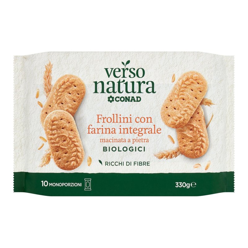 Conad - Verso Natura Frollini Integrali Bio 10×33 g