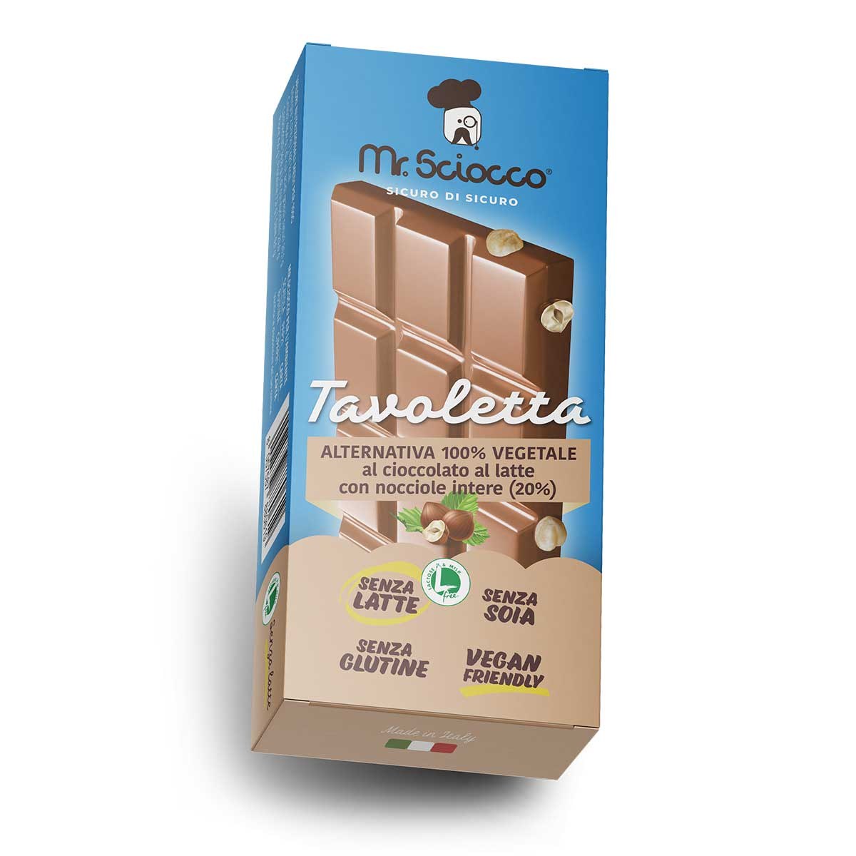 Mr. Sciocco - Tavoletta Vegetale al Latte con Nocciole