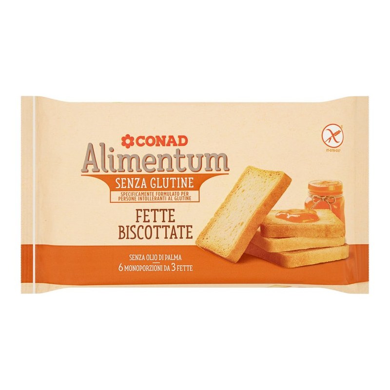 Conad - Alimentum Fette Biscottate Senza Glutine 225 g