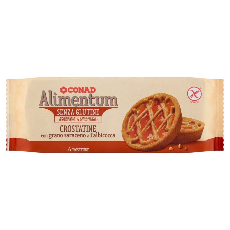 Conad - Crostatine con Grano Saraceno all'Albicocca Alimentum Senza Glutine