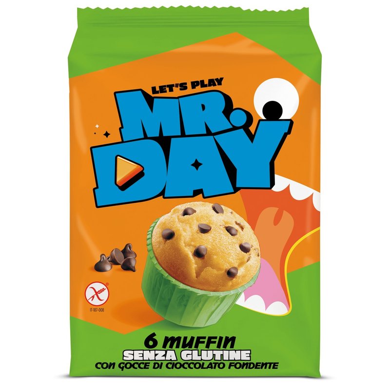 MrDay - Muffin Senza Glutine con Gocce di Cioccolato