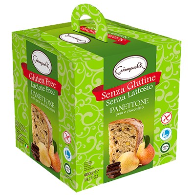 Giampaoli - Panettone Pera e Cioccolato Senza Glutine e Senza Lattosio