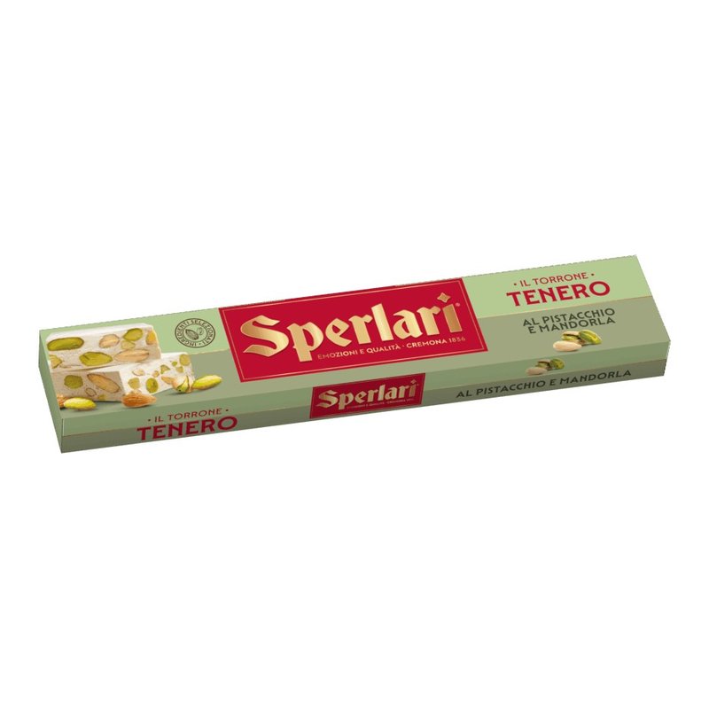 Sperlari - Torrone Bianco Tenero al Pistacchio e Mandorla