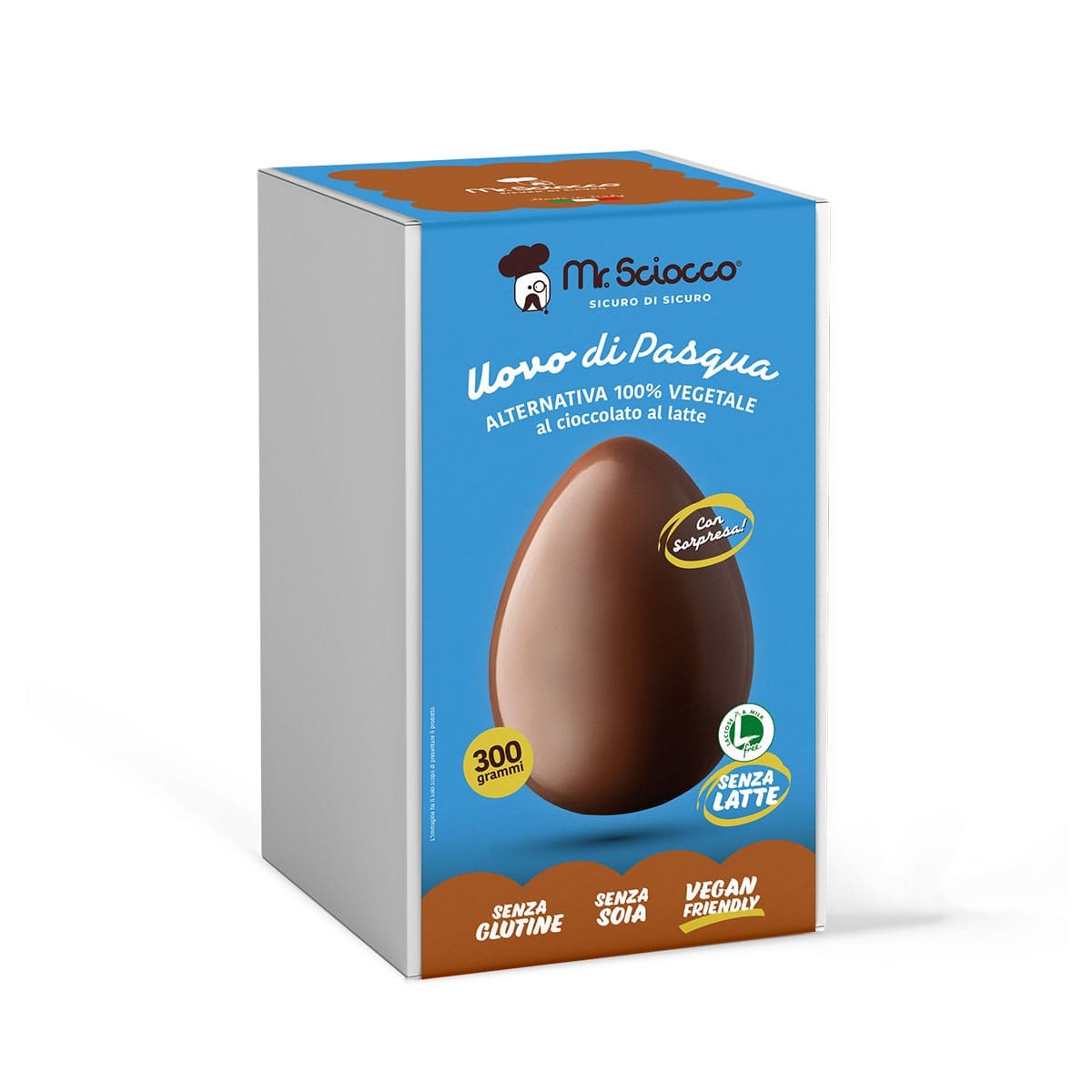 Mr. Sciocco - Uovo di Pasqua Vegetale al Cioccolato al Latte