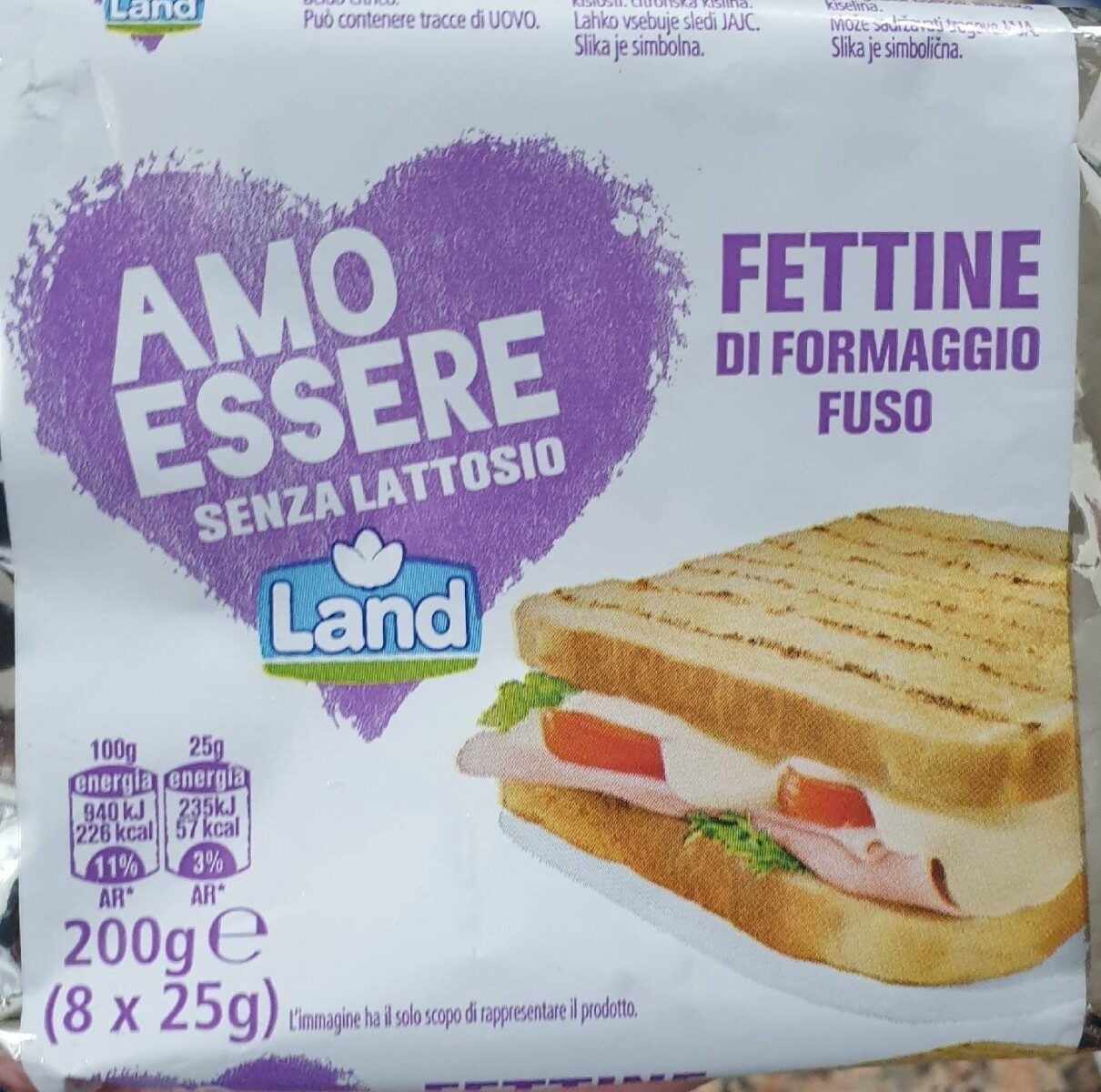 Eurospin - Fettine di Formaggio Fuso Senza Lattosio Amo Essere