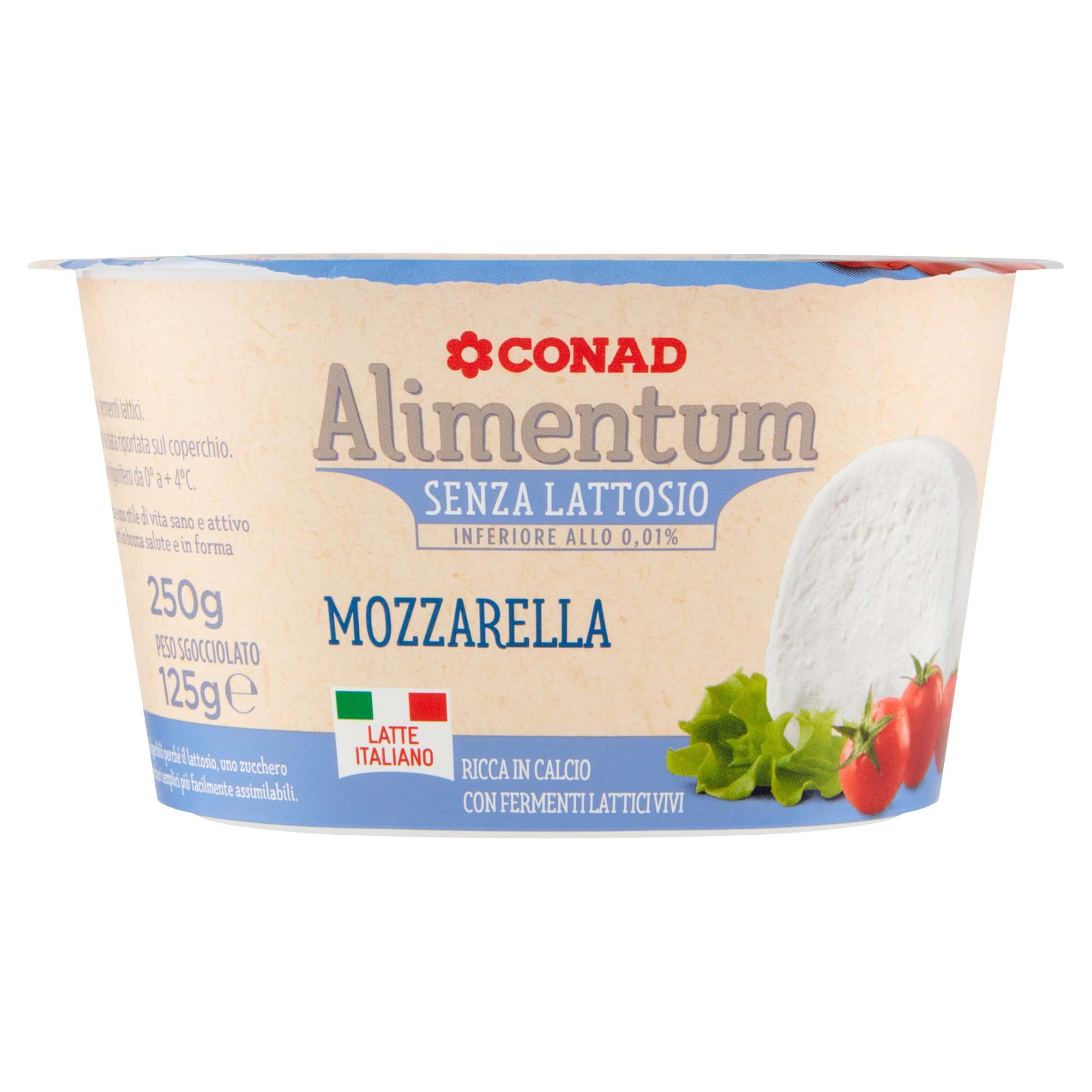 Conad - Alimentum Mozzarella Senza Lattosio 125 g