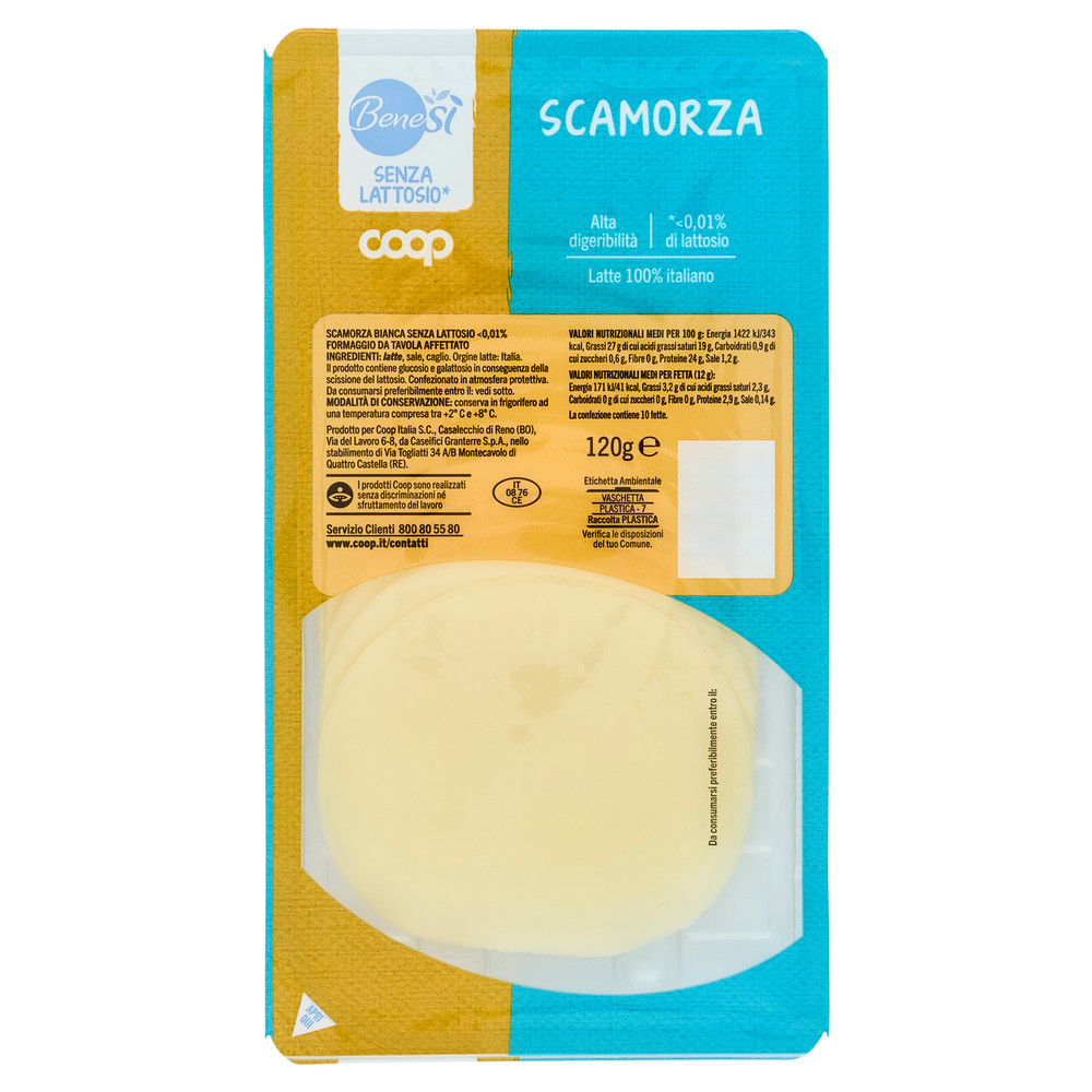Coop - Scamorza Senza Lattosio Bene Sì 120 g