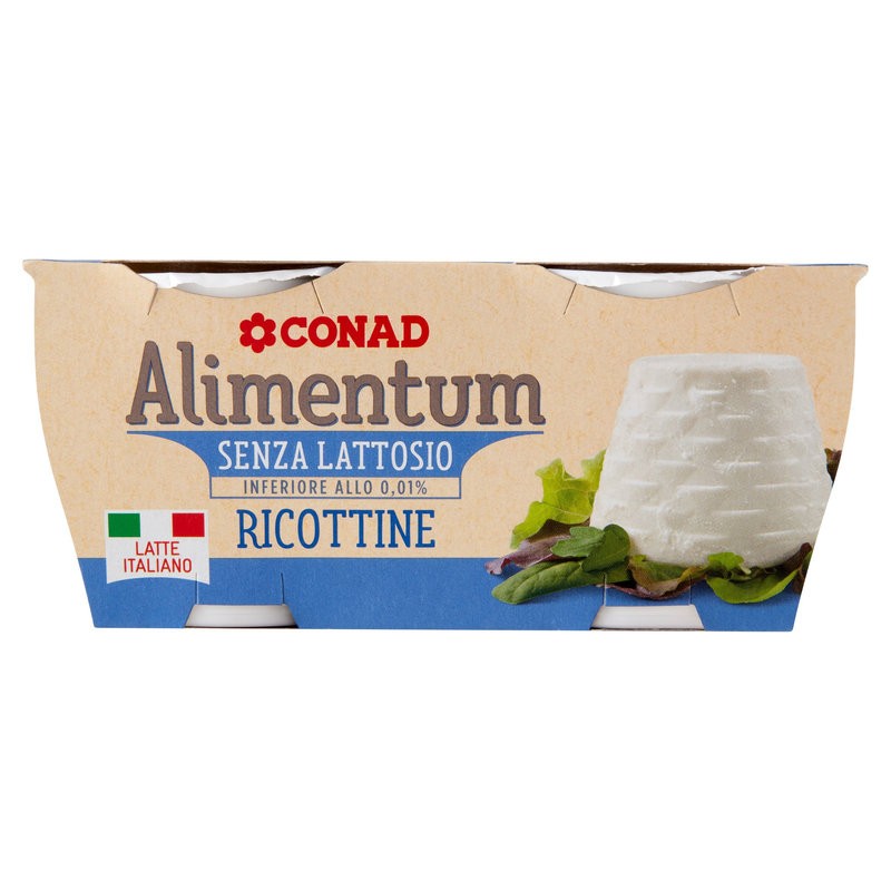 Conad - Alimentum Ricottine Senza Lattosio 2×100 g
