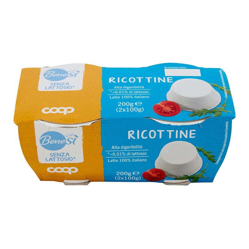 Coop - Ricottine Senza Lattosio Bene Sì 2×100 g