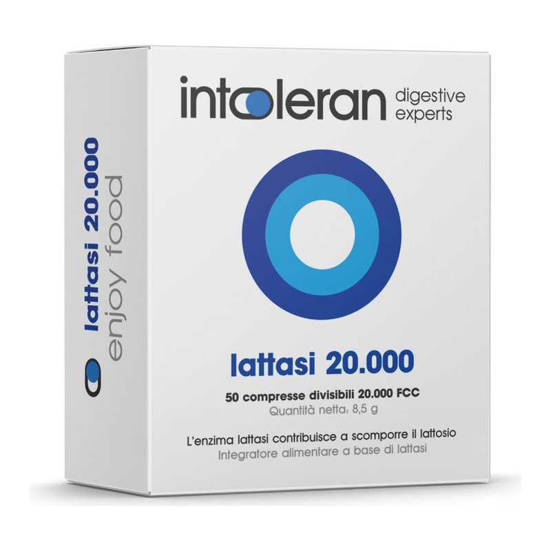 Confezione di Intoleran Lattasi 20.000, 50 compresse divisibili