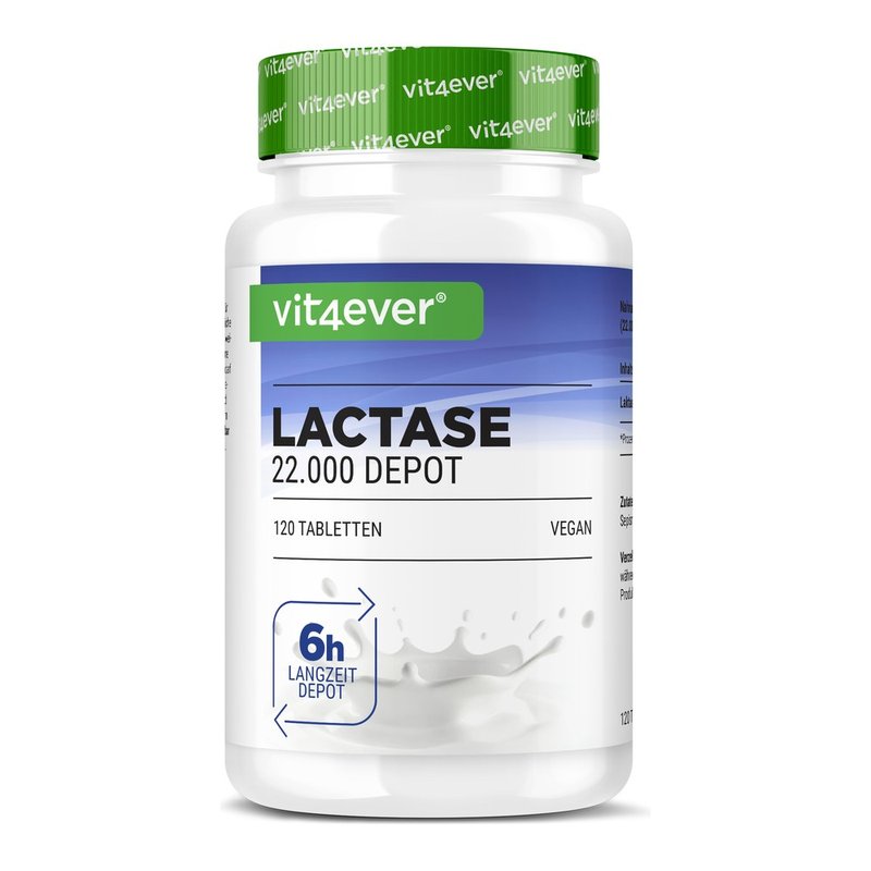 Confezione di vit4ever Lattasi 22.000 FCC Depot, 120 compresse