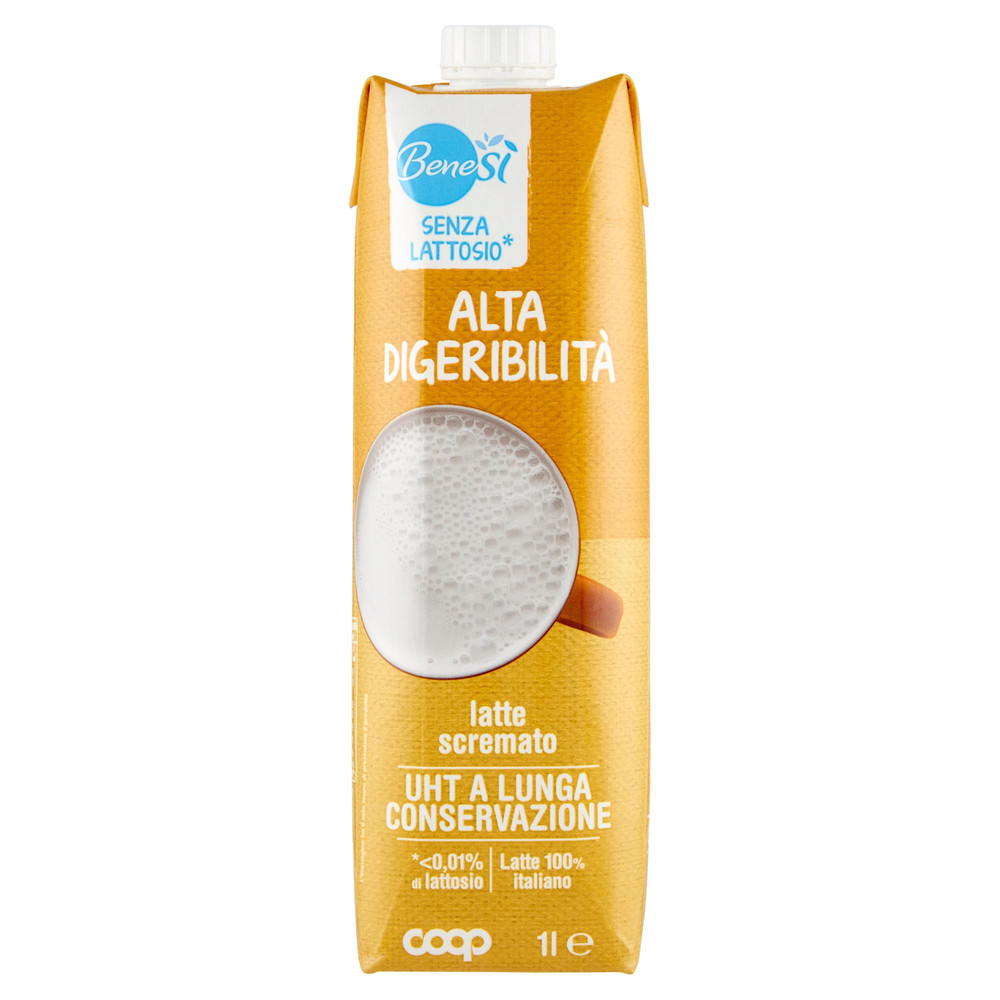 Coop - Latte Scremato UHT Senza Lattosio Bene Sì 1 l