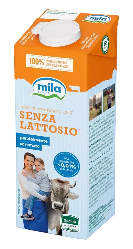 Mila - Latte Parzialmente Scremato Senza Lattosio UHT