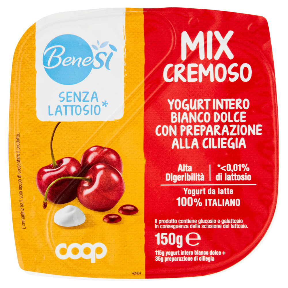 Coop - Mix Cremoso Yogurt Bianco e Ciliegia Senza Lattosio Bene Sì