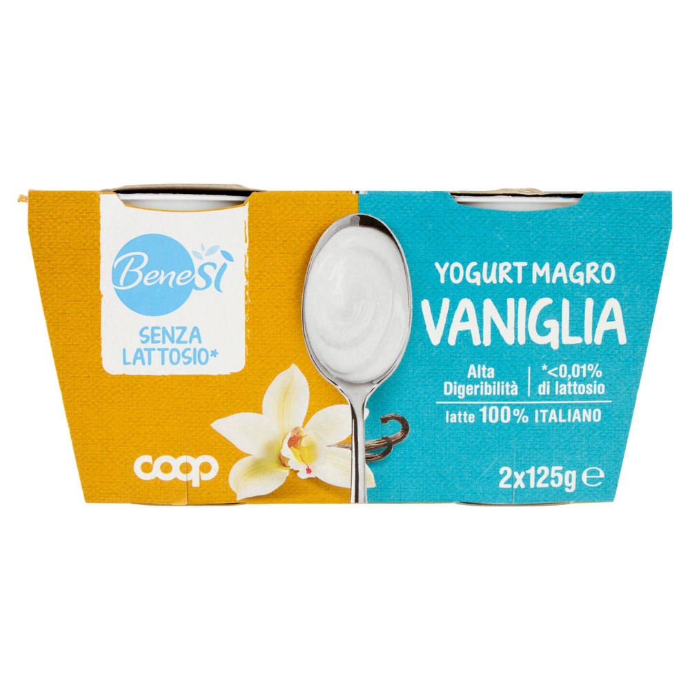 Coop - Yogurt Magro Delattosato Vaniglia Bene Sì