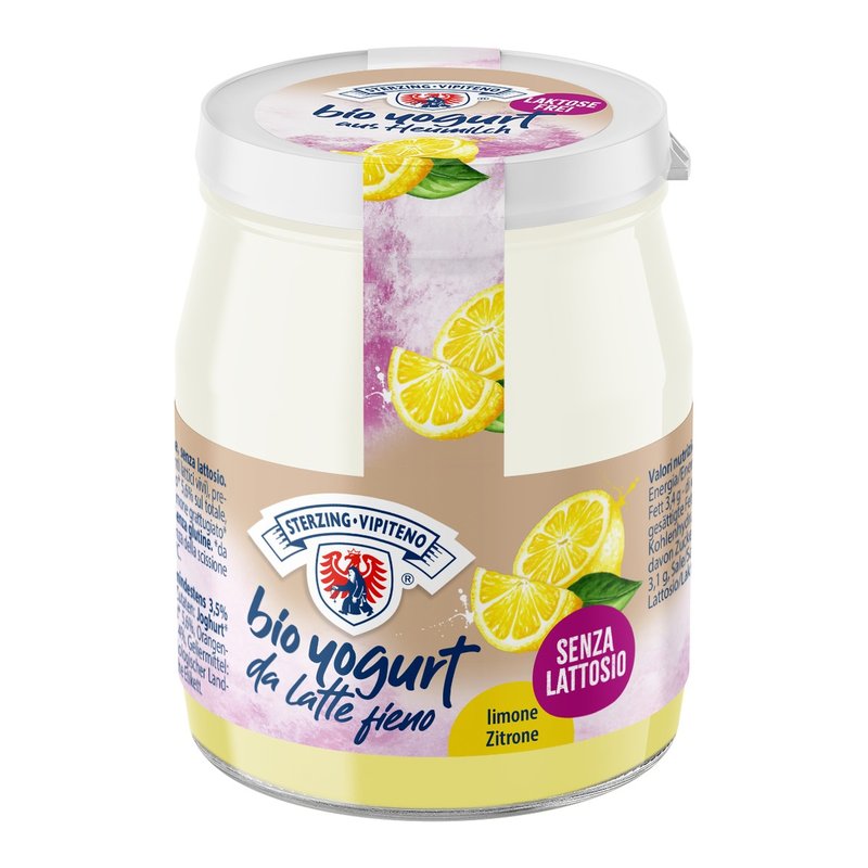 Latteria Vipiteno - Yogurt Bio Senza Lattosio Limone (Latte Fieno)
