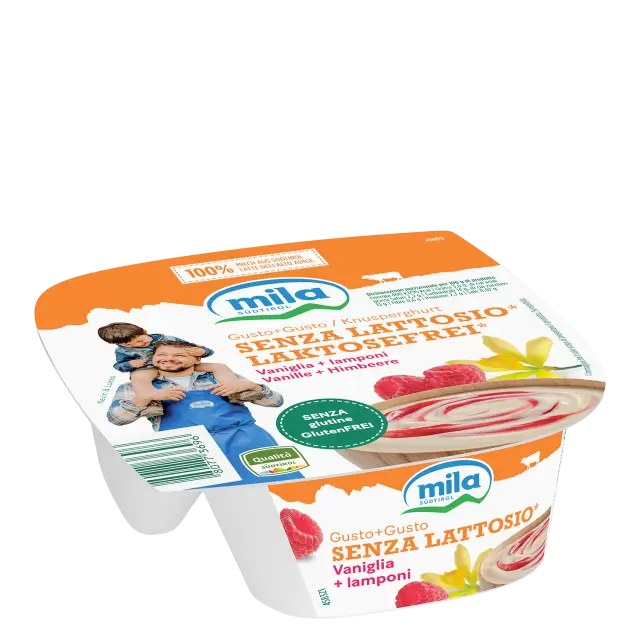 Mila - Gusto+Gusto Senza Lattosio Vaniglia e Lampone